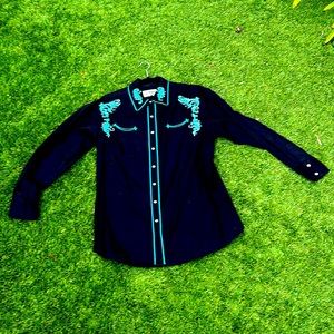 Western Cowgirl Rodeo Back in the Saddle Snap Shirt